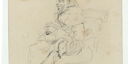 image for: Marià Fortuny - Dona vella - Cap a 1863-1872