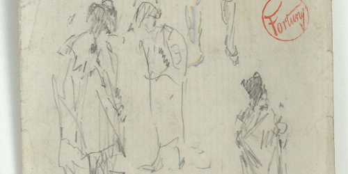 image for: Marià Fortuny - Figures del segle XVIII - Cap a 1867-1870