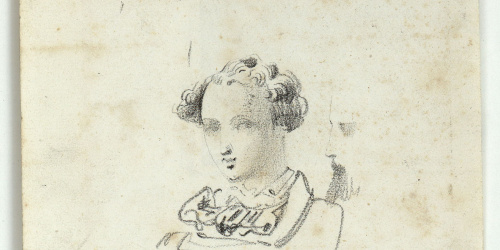image for: Marià Fortuny - Bust de jove i perfil masculí - Cap a 1856-1858