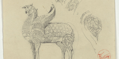 image for: Marià Fortuny - Esfinx i motius geomètrics - Cap a 1867-1872