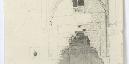 image for: Marià Fortuny - Façana d&#039;un edifici d&#039;estil musulmà (L&#039;Alhambra [?]) - Cap a 1870-1872