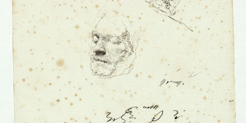 image for: Marià Fortuny - Mà i còpia de la màscara mortuòria de Beethoven - Cap a 1874