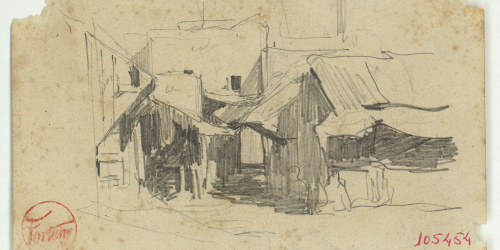 image for: Marià Fortuny - Carrer marroquí - Cap a 1860-1862