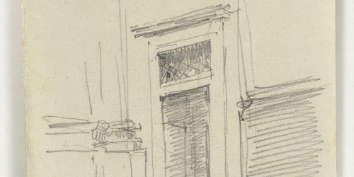 image for: Marià Fortuny - Detall d&#039;una façana - Cap a 1863-1865