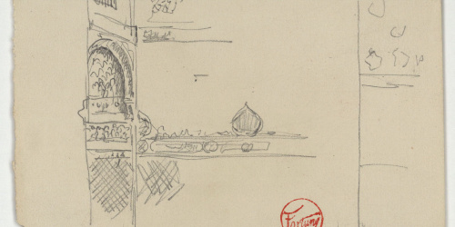 image for: Marià Fortuny - Detall d&#039;una porta d&#039;estil musulmà - Cap a 1860-1862
