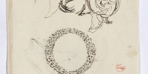 image for: Marià Fortuny - Cascs d&#039;estil renaixentista (anvers) / Casc medieval (revers) - Cap a 1867-1872