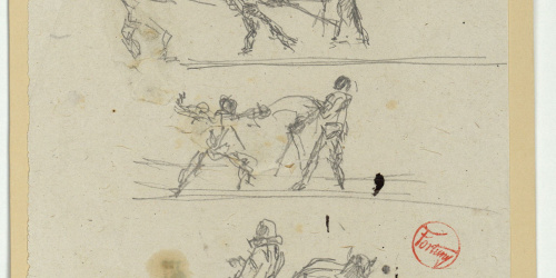 image for: Marià Fortuny - Estudi per al quadre «Passatemps de gentilhomes» - Cap a 1870