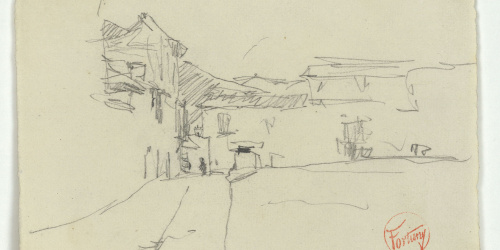 image for: Marià Fortuny - Plaça de poble - Cap a 1870-1872