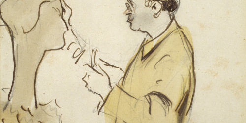 image for: Ramon Casas - En Josep Clarà treballant - Cap a 1935