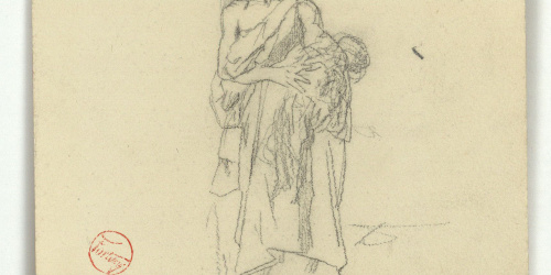 image for: Marià Fortuny - Marroquina amb un nen - Cap a 1860-1862