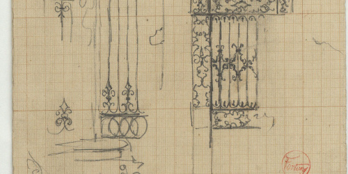 image for: Marià Fortuny - Estudi per al quadre «El jardí dels poetes» [?] - Cap a 1871