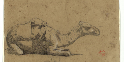 image for: Marià Fortuny - Estudi per a l&#039;aquarel·la «El cameller» - Cap a 1862-1865