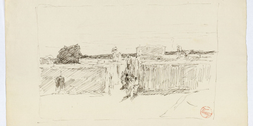 image for: Marià Fortuny - Poblat marroquí amb figures - Cap a 1860-1862