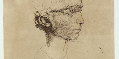 image for: Marià Fortuny - Retrat de Vincenzo Gemito - Cap a 1874