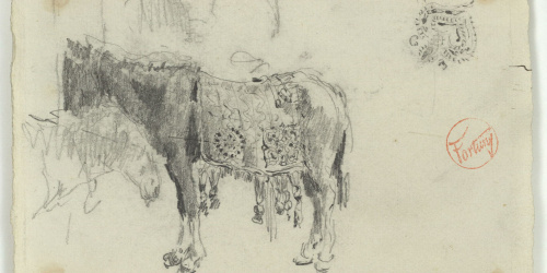image for: Marià Fortuny - Mula amb albarda d&#039;estil musulmà - Cap a 1860-1862