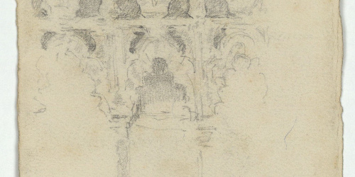 image for: Marià Fortuny - Arcuacions d'estil musulmà (anvers) / Entrada del mihrab de la mesquita de Còrdova (revers) - Cap a 1870-1872