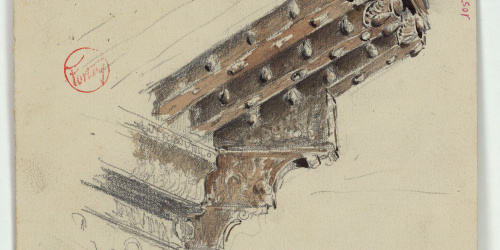 image for: Marià Fortuny - Fris, capitell i bigues del pati dels Arrayanes de l&#039;Alhambra - Cap a 1870-1872