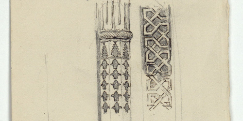 image for: Marià Fortuny - Sanefes i columna d'estil musulmà - Cap a 1870-1872