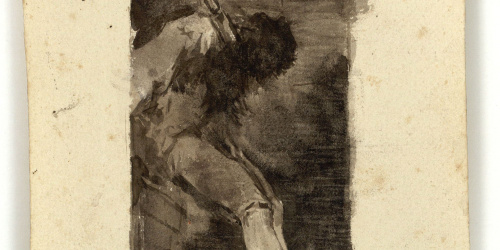 image for: Marià Fortuny - Presoner (còpia d'un dibuix de Goya) - Cap a 1868