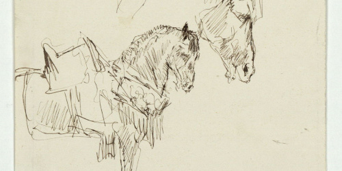 image for: Marià Fortuny - Estudi de cavall - Cap a 1860-1862