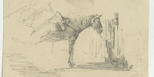 image for: Marià Fortuny - Esbós de cavall - Cap a 1860-1862