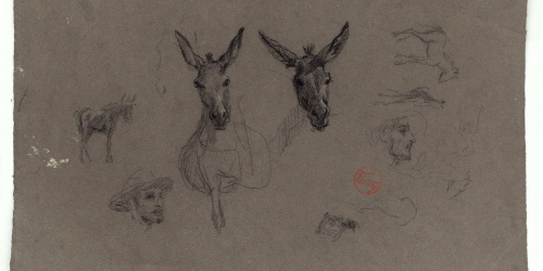 image for: Marià Fortuny - Caps d'ase i caps d'home - Cap a 1867-1870