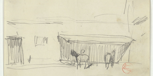 image for: Marià Fortuny - Croquis de cavalls en un estable - Cap a 1867-1872