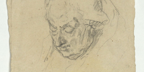 image for: Marià Fortuny - Estudi per al gravat «Dos cardenals» o «Retrat d'un bisbe» - Cap a 1863-1866