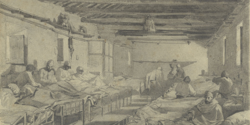 image for: Marià Fortuny - Sala de l&#039;hospital de San Roque - Cap a 1860