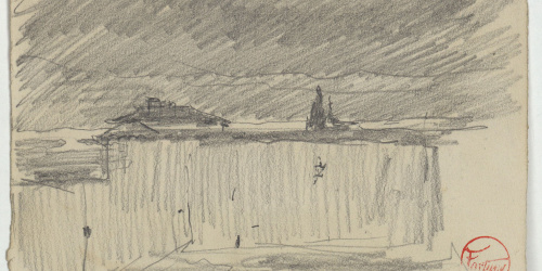 image for: Marià Fortuny - Paisatge amb tàpia - Cap a 1871