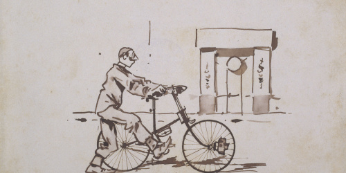 image for: Ramon Casas - Ciclista. L&#039;anada - 1880