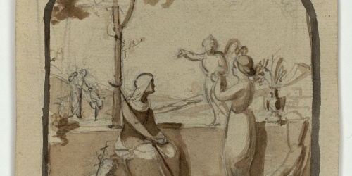 image for: Marià Fortuny - Santa Isabel, sant Joanet i la Mare de Déu amb el Nen - Cap a 1855-1858
