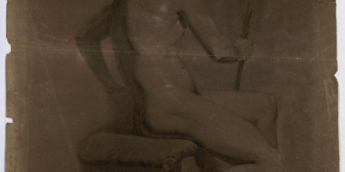 image for: Marià Fortuny - Estudi acadèmic de nu masculí - Cap a 1858-1860