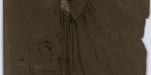 image for: Marià Fortuny - Estudi per a un retrat femení - Cap a 1856-1858
