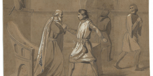 image for: Marià Fortuny - Escena de la història del Cid - Cap a 1856-1858
