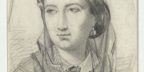 image for: Marià Fortuny - Bust femení (anvers) / Esbós de cara (revers) - Cap a 1856-1858