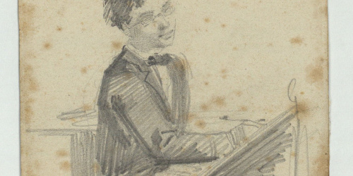 image for: Marià Fortuny - En Torrens gravador - Cap a 1856-1858