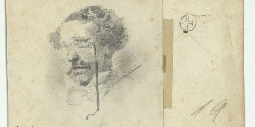 image for: Marià Fortuny - Cap d&#039;un dandi - Cap a 1856-1858