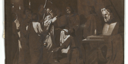 image for: Marià Fortuny - L&#039;absolució d&#039;un pintor excomunicat - Cap a 1856-1858