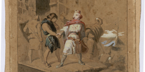 image for: Marià Fortuny - Escena històrica - Cap a 1856-1858