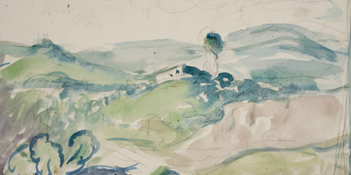 image for: Ricard Canals - Estudi per al quadre «Paisatge amb torrent (Piera)» - Cap a 1920