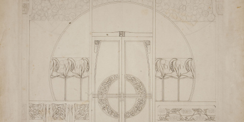 image for: Gaspar Homar - Porta de dues fulles amb arrambador lateral - Cap a 1900-1910