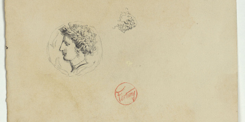 image for: Marià Fortuny - Moneda antiga - Cap a 1863-1867