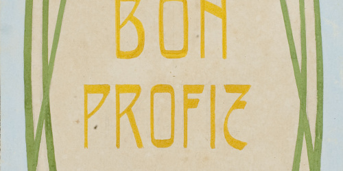 image for: Gaspar Homar - Porta amb la inscripció «Bon Profit» - Cap a 1900-1910
