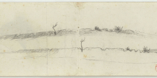 image for: Marià Fortuny - Paisatge marroquí (anvers) / Cap de camell (revers) - Cap a 1860-1862