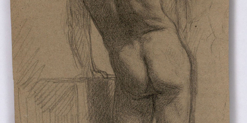 image for: Marià Fortuny - Estudi acadèmic de nu masculí - Cap a 1860-1862