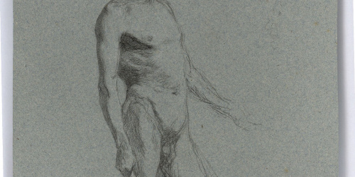 image for: Marià Fortuny - Estudi de nu masculí - Cap a 1860
