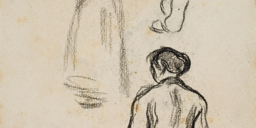 image for: Isidre Nonell - Apunt de dones (anvers) / Apunts de caps (revers) - Cap a 1894