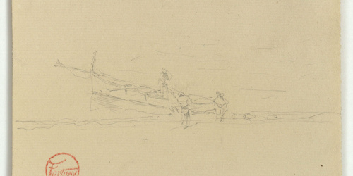 image for: Marià Fortuny - Barca i figures - Cap a 1874