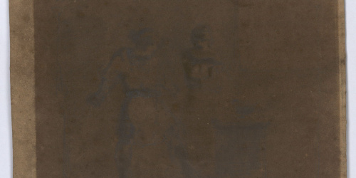 image for: Marià Fortuny - Escena històrica (anvers) / Cares (revers) - Cap a 1856-1858